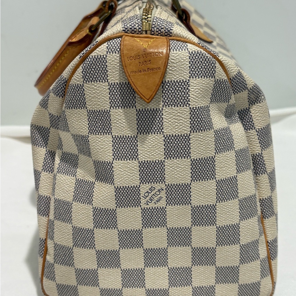 Authentic Louis Vuitton Speedy 30 Damier Azur Handbag with certificate - Picture 6 of 16